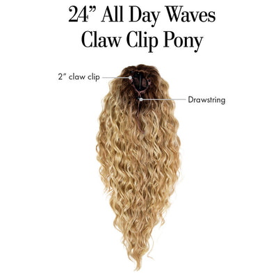 24IN ALL DAY WAVES CLAW CLIP PONY - Kim Kimble Hair