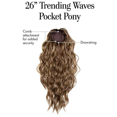26IN TRENDING WAVES POCKET PONY - Kim Kimble Hair