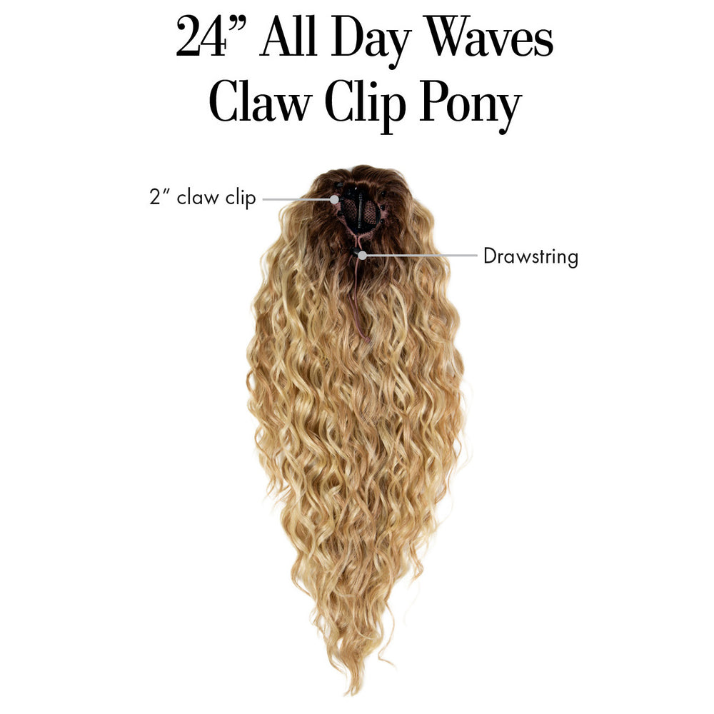 24IN ALL DAY WAVES CLAW CLIP PONY