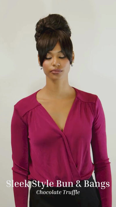 SLEEK STYLE BUN & BANGS